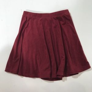 Burgundy Skater Skirt